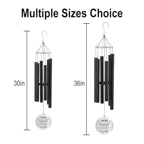 Image of ASTARIN Personalized 30 inch Bereavement Wind Chimes for Outside, Memorial Gift in Remembrance of a Loved One, Sympathy Gift for Loss of Mother Father Husband, Garden Patio Decor