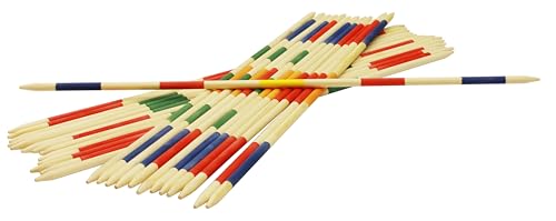 Carromco Original Mikado géant XXL, Jeu d'extérieur pour Jardin et Plage, 26 tiges de 75,2 cm, Sac de Transport Inclus