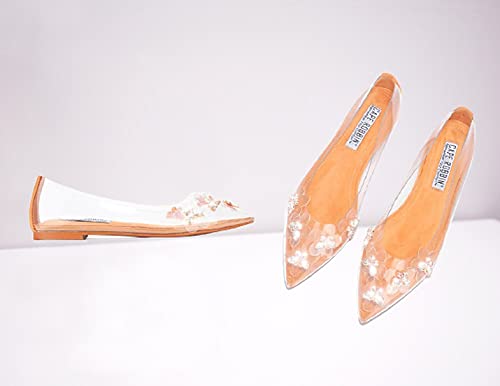 Cape Robbin Women's Flat Clear Mules Slip On Shoes3