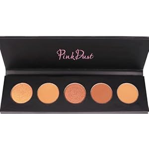 Pink Dust Fierce Palette Matte Shimmer Eyeshadow Palette Makeup Kit | 5 Color Highly Pigmented Long Lasting Colorful Eyeshadow Palettes | Natural Neutral Nude & Waterproof Eye Shadow Makeup Palettes
