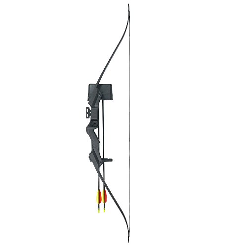 Iglow 20 Lb Black Archery Hunting Recurve Bow +Quiver +Armguard +Finger Tab +2 26" Arrows 55 40 30 Lbs Compound Crossbow #TOP27