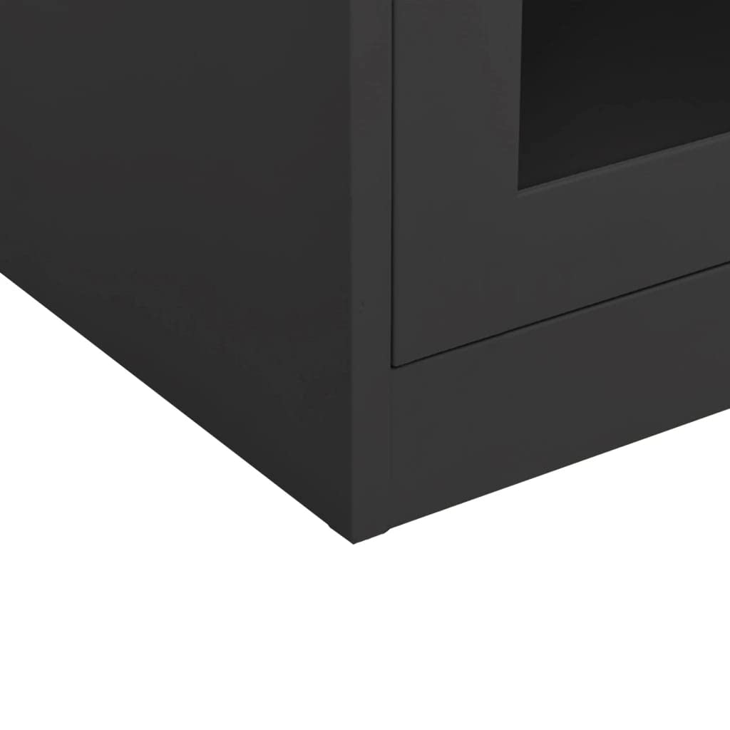 Portaoggetti Armadietti e stipi Mobiletto Multiuso Armadietto Autoportante Armadio Ufficio con Fioriera Antracite 90x40x128 cm in Acciaio per ufficio, armadietti in soggiorno, camera da letto e scuola