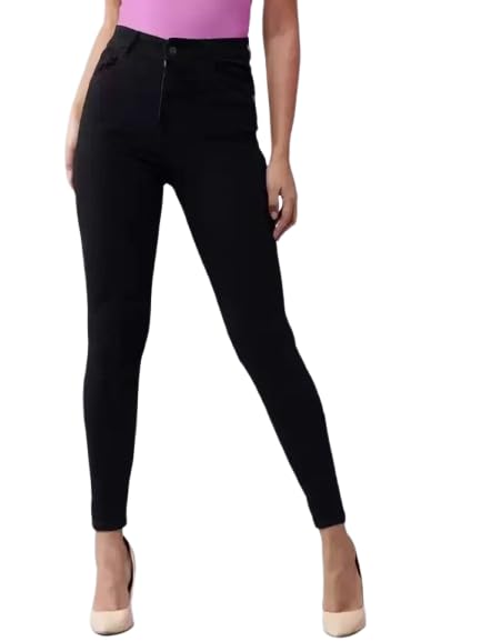 Image of Women Jeans Slim Fit Mid-Rise Clean Look Stretchable Jeans