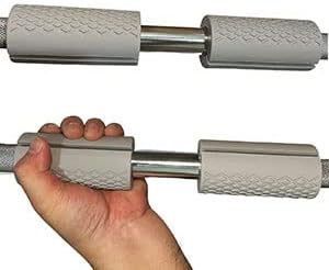 Miniatura 3 de yuhqc Agarres de barra de peso para barra de peso que se ajustan a barra estándar, asas de tono, adaptador de entrenamiento de barra gruesa para
