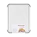 KitchenAid Classic Plastic Cutting Board with Perimeter Trench and Non Slip Edges, Dishwasher Safe, 8 inch x 10 inch, White and Gray