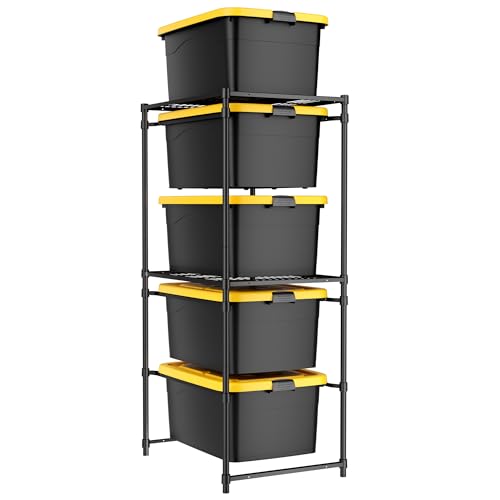 WORKPRO 2-Pack 5-Tier Tote Storage Rack