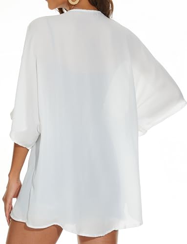 Image of Swimsuit Coverups for Women Sarong Beach Bikini Wrap Sheer Short Skirt Chiffon Scarf for Swimwear