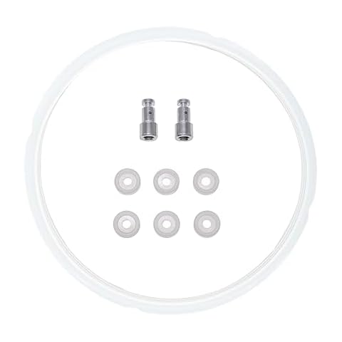 ZLR Silicone Sealing Rings Compatible for Instant Pot 6 qt, 2 Pcs Float Valve and 6 Pcs Silicone Grommets Compatible with Instant Pot Easy Installation, Accessories Fits IP Lux 5,6 QT. Cover