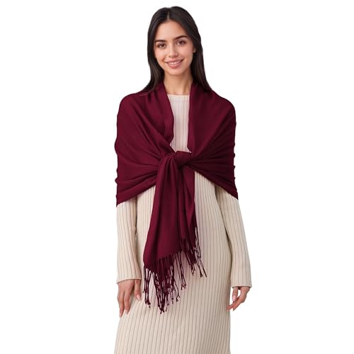 CYian Scarf for Women Winter Scarf Soft Warm Pashmina Shawls Scarves with Tassels Long Blanket Scarfs4