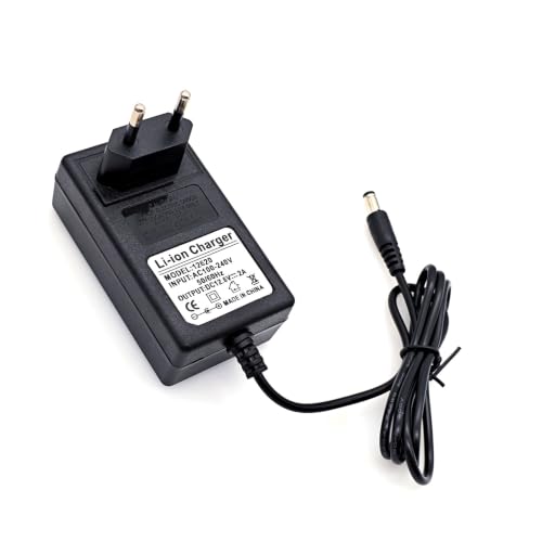 JZK DC 12.6V 2A AC Reemplazo de Adaptador, Cargador de batería de Litio Li-Ion Fuente de alimentación máxima 25.2W Enchufe de Carga