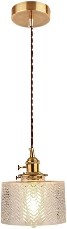 Suspension rétro QTHWB en laiton et verre de qualité supérieure pour salon