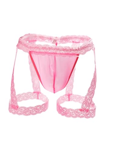 MIZSPISE Sissy Strapsgürtel Spitze Strapse Dessous Männer Strumpfhalter für Herren Strumpfband Breit Gay (DE/NL/SE/PL, Alphanumerisch,...