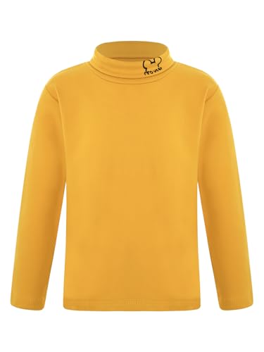 Kids Turtleneck Base Layer Shirts Thermal Top Long John Underwear Shirt Casual Solid Color Undershirts