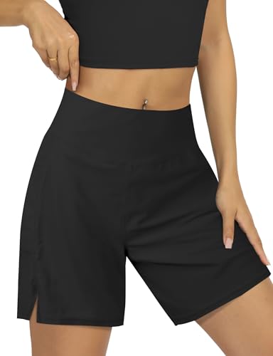 Mens Swim Trunks Quick Dry Beach Shorts Stretch Swimming Trunks Shorts with Mesh Lining Pockets Black3