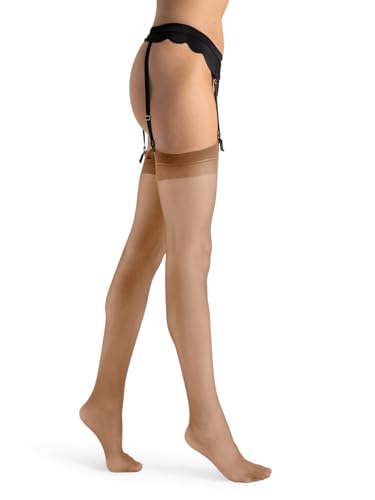 Fiore Sensual Justine Smooth Sheer Stockings - Women, Elegant, Sophisticated, Formal Occasions - Black, One Size3