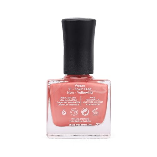 Image of Color Fx New York Twilight Matte Finish Nail Polish |Chip-Resistant, Quick-Drying, Long-Lasting, Non-Yellowing| 21 Toxin Free| Nail Polish for Women - Peach