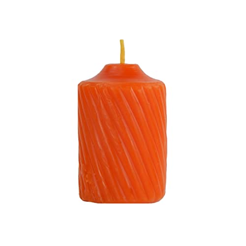 General Wax and Candle Co Pumpkin Scented Votive Candle, 2.25 Inch Height, 15-Hour Burning Time, Orange