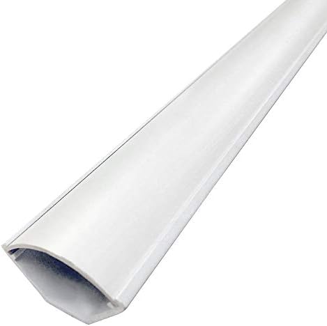 Electriduct Small Corner Duct Cable Raceway (1075 Series) - 5 Feet - White - 2 Sticks