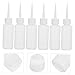 Ipetboom 6pcs Pointed Mouth Squeeze Bottles Beauty Dispensing Plastic Sauce Bottles
