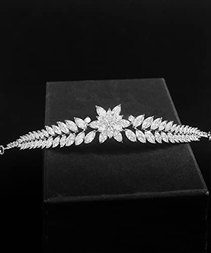 Tiara y corona chapada en oro blanco accesorios para el cabello de novias y reinas 5