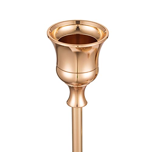 Candelabra Centerpieces For Tables Candlestick Holders - Gold Taper Candle Holders With Circular Base, Metal 5 Arm Candelabra Candle Stand For Wedding, Party, Home Decor, Fits 3/4 Inch Thick Candles #TOP4