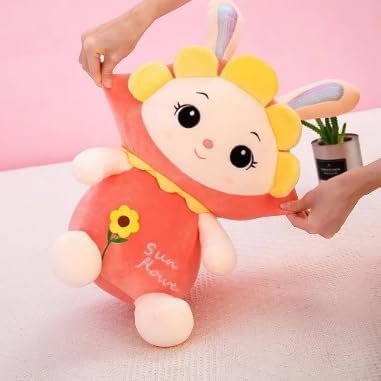 Image of ZEXSAZONE Toy Cute I Soft Sunflower Doll Colored Huggable Bear |35 cm | Plushie Soft Toys for Kids | Plush Soft Toys for Baby Boys and Girls Kids - Teddy | Best Valentine Gift (Pink)