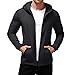 Mens Windbreaker Jackets Lightweight Rain Jacket Winter Simple Waterproof Raincoat with Hood Outdoor Running Hiking（Black,Medium