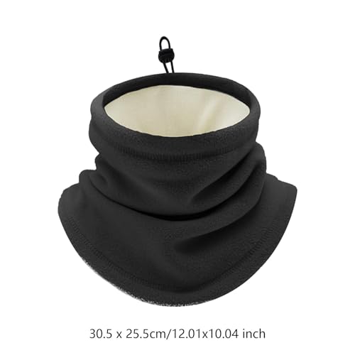 Winter Neck Warmer Gaiter Face Mask Cover Tube for Fishing Hiking Outdoor Sports, Fleece Lined Thermal Protection, 12.01x10.04 inch Unisex- Black4