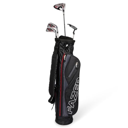 Fazer CTRX Starter Golf Club Set - Complete Kit with Driver, 7 Iron, Pitching Wedge & Putter - Stand Bag & Headcovers - Ideal Golf Clubs Set for Beginners