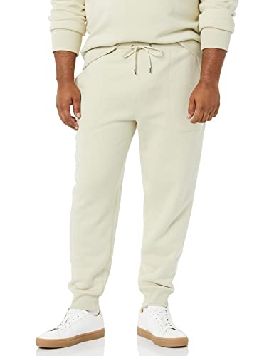 Goodthreads Men's Washed Fleece Jogger Pant, Beige, X-Large