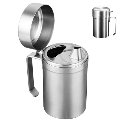 Edelstahl Thermo Sauciere, 550ml Edelstahl Soßenkanne mit Klappdeckel, Doppelt Isolierte Saucenkanne, Eleganter Silberner Saucenkrug, Thermo-Sauciere, Saucenbecher Soßenschüssel, Spülmaschinenfest