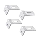 KoiLykke 90 Degree Solar Panel Mounting for L Bracket, Aluminum Alloy for Z-Brackets for RV Boat Off-Grid Roof, 10W-100W Panels, Silver
