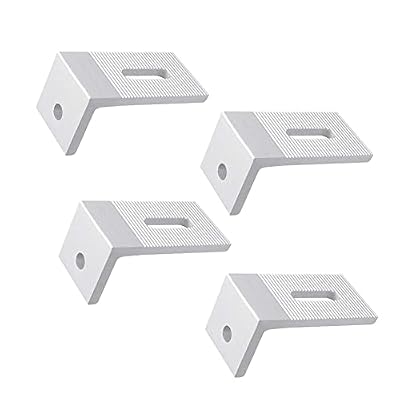 KoiLykke 90 Degree Solar Panel Mounting for L Bracket, Aluminum Alloy for Z-Brackets for RV Boat Off-Grid Roof, 10W-100W Panels, Silver