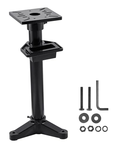 VEVOR Support de Touret à Meuler avec Plaque de Montage 27 x 27 cm, Socle de Meuleuse d'Établi Robuste, Hauteur Confortable 840 mm, avec Fentes de Fixation...