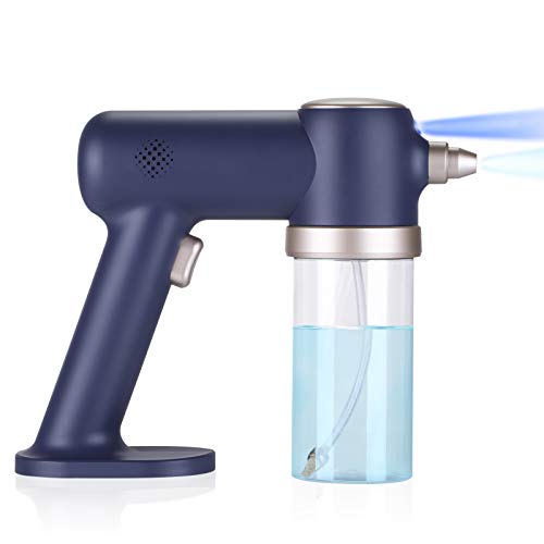 MULS Cordless Portable Sprayer, Rechargeable ULV Wireless Fogger with Blue Light, Handheld Nano Electric Atomizer, Atomizing Spray Gun for Home School Office Garden, Indoor and Outdoor - Blue