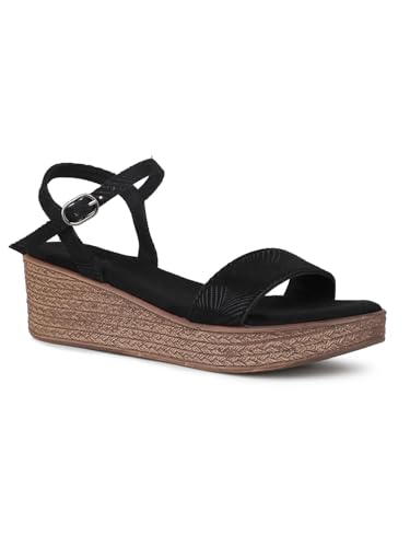 Inc.5 Women Black Embellished Wedge Heels With Backstrap (B0CYQ3V1ZK) Amazon Price History, Amazon Price Tracker