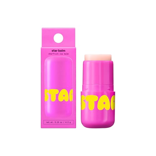Starface Star Balm Starfruit Hydrating Lip Moisturizer with Shea Butter Cocoa Butter and Coconut Oil Juicy Starfruit Flavor (0.15 oz)