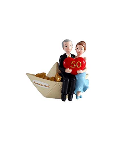 Figura Pastel Bodas de Oro 50 Aniversario Barco