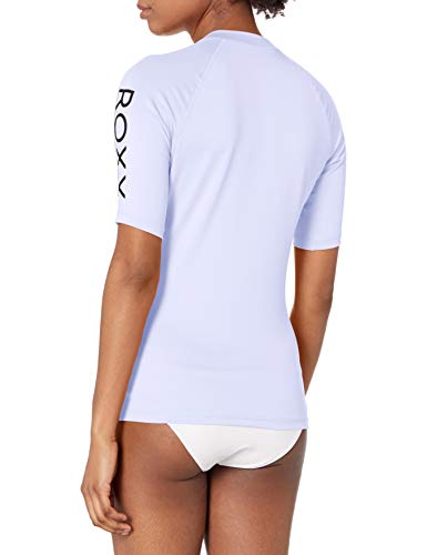 Roxy Womens Whole Hearted Short Sleeve Rashguard Rash Guard Shirt, White 2020, Medium Us #TOP1