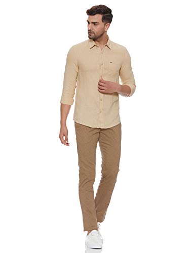 Image of Spykar Men's Solid Slim Fit Shirt