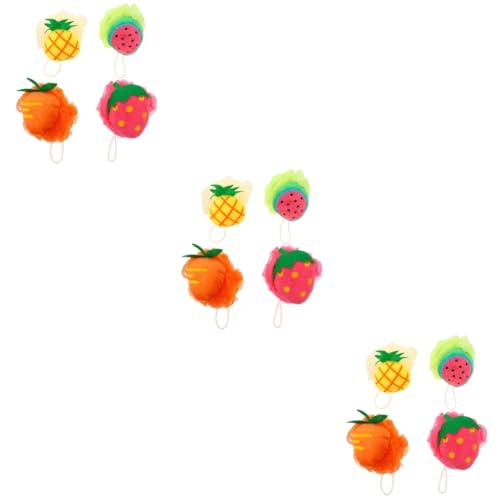 Esponja de baño para bebé en forma de fruta POPETPOP con malla suave pack de 12 piezas para niños