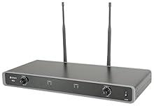 Channel guard tone to minimise interference built in noise suppression circuitry Licence free operation Supplied with mains adaptor and 4 x AA batteries Rack mounting accessories included 2 x tie clip mics & 2 x neck band mics supplied