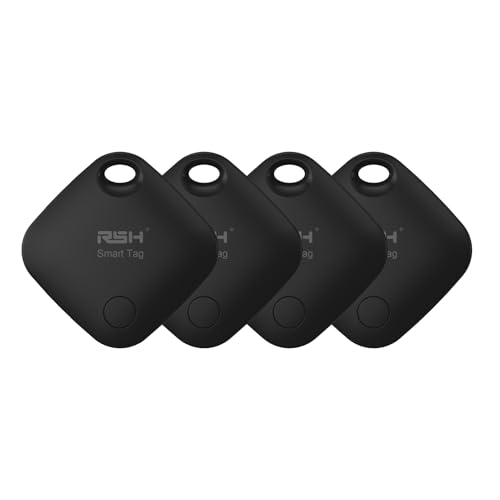 Air Tracker Tags 4 Pack (iOS Only, Not for Android) Bluetooth Luggage Tracker Tags Works with Apple Find My, Key Finder and Item Locator for Luggage, Backpack, Suitcases, Replaceable Battery