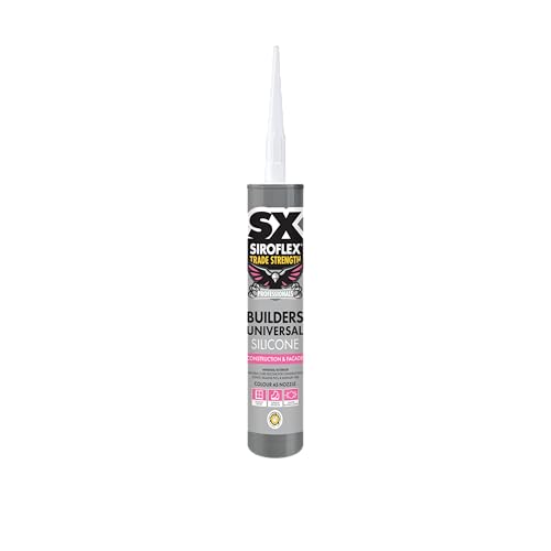 SX Siroflex Builders Universal Silicone Clear – Low Modulus Neutral Curing Odourless Providing Adhesion and Resistance to UV Weather – 310ml