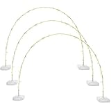 Frienda 3 Sets 10 ft Light Arch for Christmas Holiday Garden Arch Stand with 3 Pcs 66ft 8 Modes LED Christmas String Lights for Xmas Wedding Doorway Pathway Yard Party(Warm Yellow)