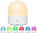 Produktbild Agedate Nachtlicht Kind, Smart Touch Nachttischlampe mit USB Ladestation, RGB-Farbe LED Nachtleuchte mit 3000K Dimmbares Warme Weiße Licht für Babyzimmer, Schlafzimmer, Camping, Picknick