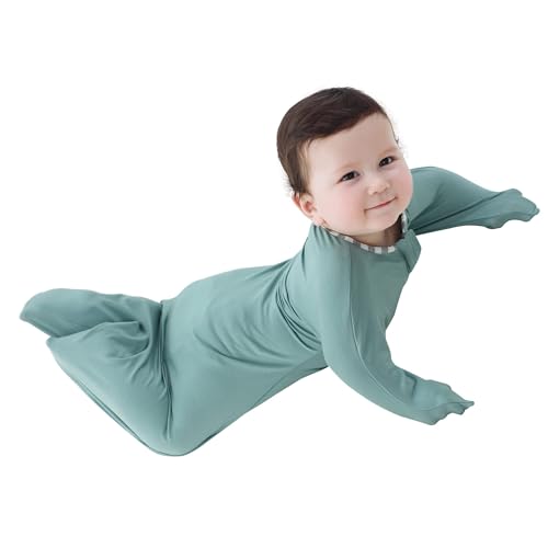 Image of PuppyPaws Baby Sleep Sack, Transition Swaddle, Sleep Sack 6-9 Months, Wearable Blanket Baby with 2-Way Zipper, Swaddles for Newborns Summer, 95% Rayon derived from Bamboo, 5% Spandex