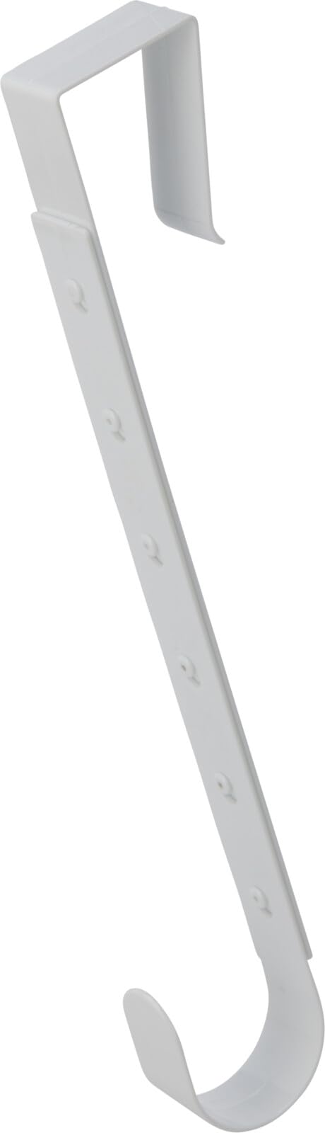 Muddy Hands White Wreath Door Hooks – Over The Door Plastic Hangers For Holiday Decorations, Garlands & Wreaths – No Tools Or Screws Required, Fits Most Doors - 4 Colours (Red, Green, & Clear) (White)