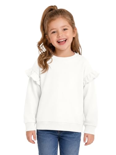 Haloumoning Toddler Baby Girl Ruffle Long Sleeve Pullover Sweatshirts 9M-8Y