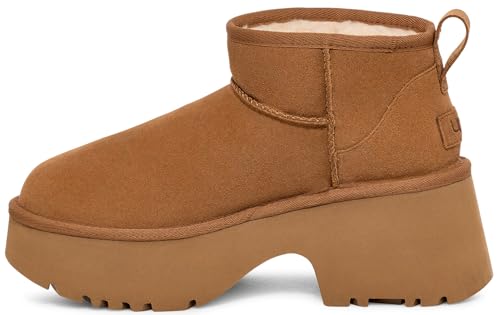 UGG Women's Classic Ultra Mini New Heights Boot, Chestnut, 10 - image 4